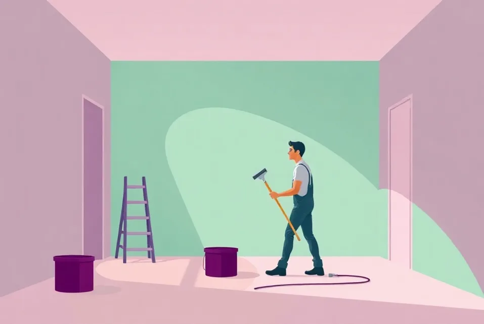 Intérieur rénové après travaux de peinture à Juvisy-sur-Orge